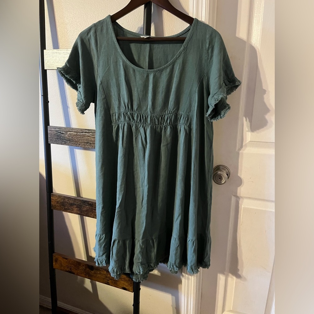 Umgee Teal Tunic Top/Dress